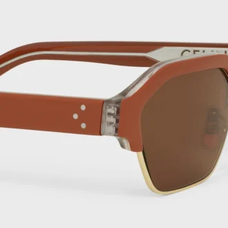 Gafas de sol con montura negra 63 de acetato y metal