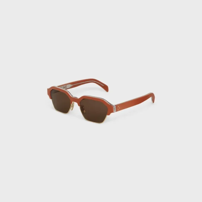 Gafas de sol con montura negra 63 de acetato y metal