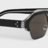 Gafas de sol con montura negra 63 de acetato y metal