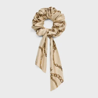 Goma para el pelo con lazo y cadenas de CELINE en seda