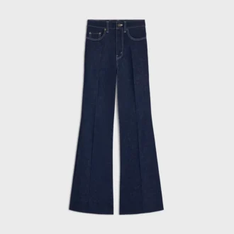 Jeans acampanados 003 en denim índigo ligero