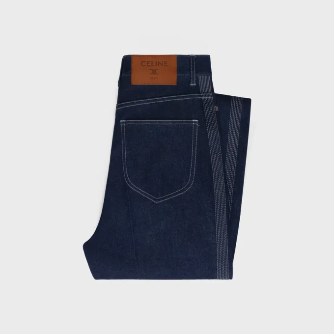 Jeans acampanados 003 en denim índigo ligero Jeans acampanados 003 en denim índigo ligero