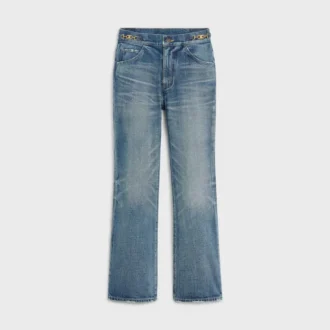 Jeans acampanados Dylan con firma en denim de algodón
