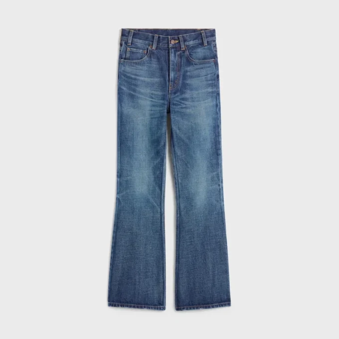 Jeans acampanados en denim con lavado Dark Union Jeans acampanados en denim con lavado Dark Union
