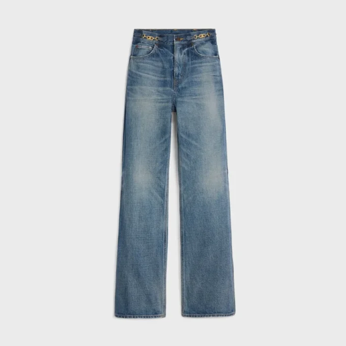 Jeans acampanados Jane en denim lavado Union Jeans acampanados Jane en denim lavado Union