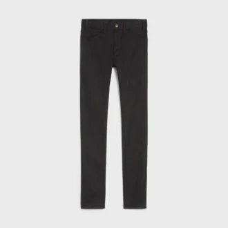 Jeans ajustados en denim negro puro vintage