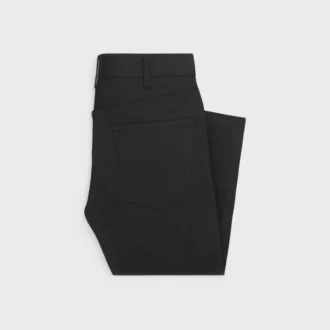 Jeans ajustados en denim negro puro vintage