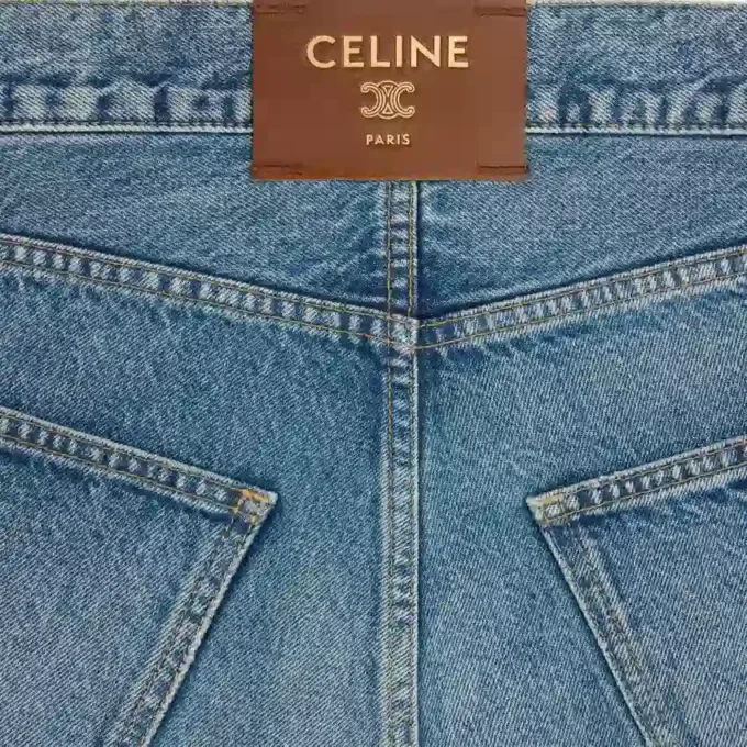 Jeans boyfriend bordados 001 en denim de algodón Jeans boyfriend bordados 001 en denim de algodón