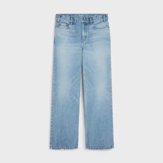 Jeans Jolene en denim lavado azul dorado