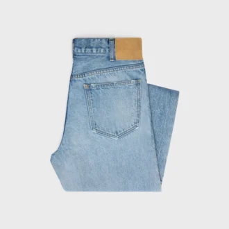 Jeans Jolene en denim lavado azul dorado