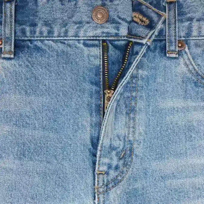 Jeans Jolene en denim lavado azul dorado Jeans Jolene en denim lavado azul dorado