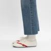 Las zapatillas planas en grosgrain, terciopelo, piel de cabra y piel de cordero