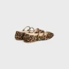 Les Ballerines CELINE Bailarinas de doble correa en piel de becerro peluda con estampado de leopardo Les Ballerines CELINE Bailarinas de doble correa en piel de becerro peluda con estampado de leopardo