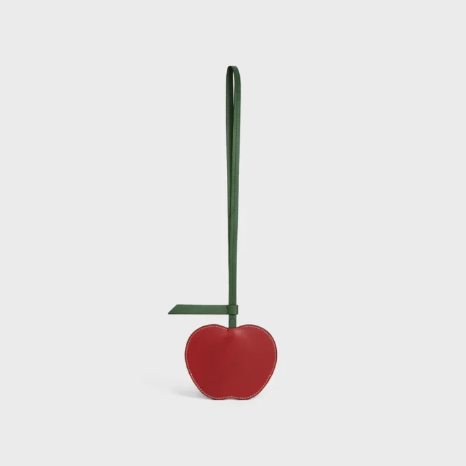 Llavero Apple en piel de cordero lisa
