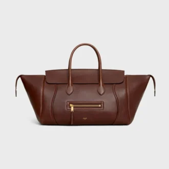 Luggage de piel de cordero flexible y brillante