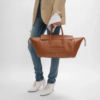 Luggage de piel de cordero flexible y brillante