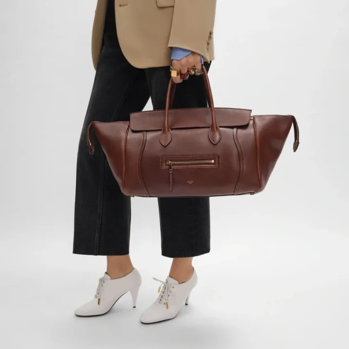 Luggage de piel de cordero flexible y brillante Luggage de piel de cordero flexible y brillante