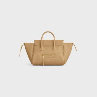 Luggage pequeño de piel de becerro granulada