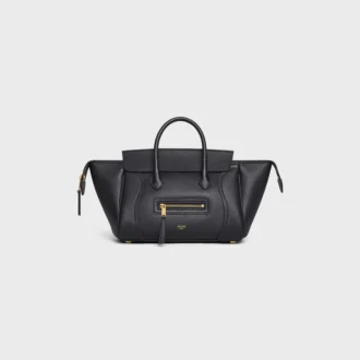 Luggage pequeño de piel de becerro granulada