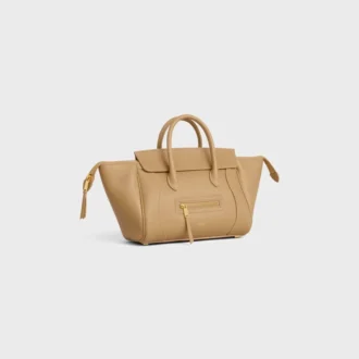 Luggage pequeño de piel de becerro granulada