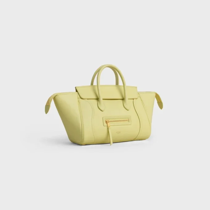 Luggage pequeño de piel de cordero flexible y brillante