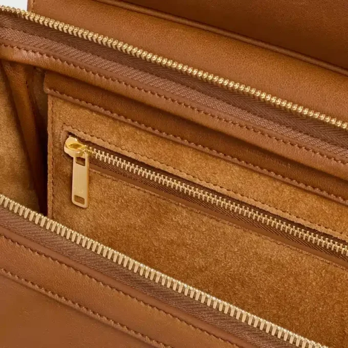 Luggage pequeño de piel de cordero flexible y brillante