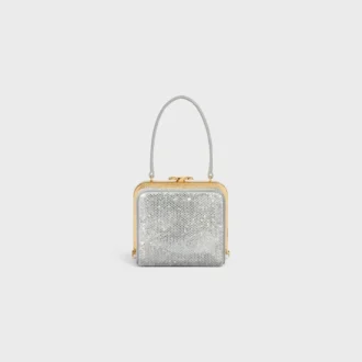 Minaudière CELINE Lana en piel de becerro gamuzada con strass Minaudière CELINE Lana en piel de becerro gamuzada con strass