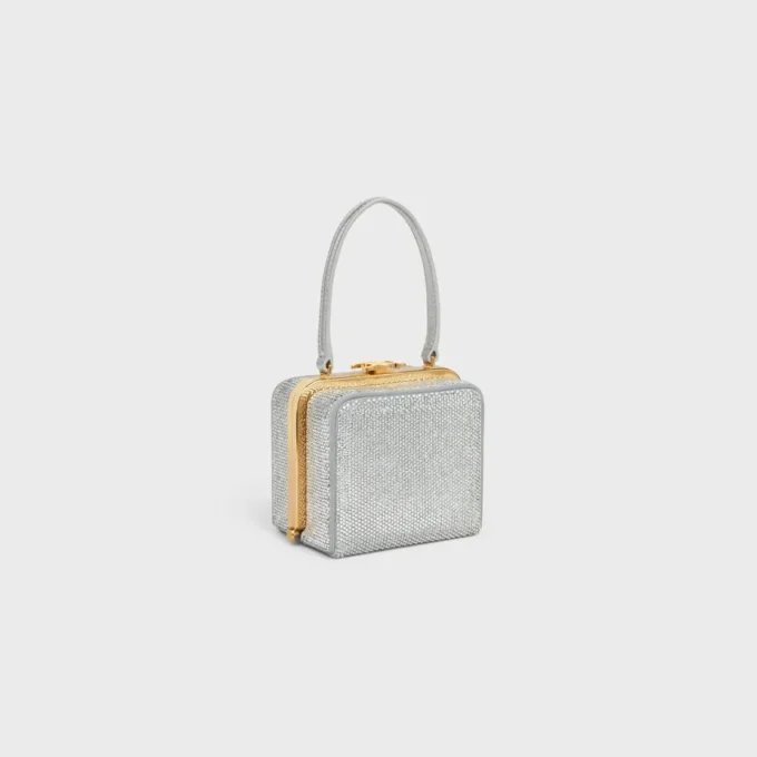 Minaudière CELINE Lana en piel de becerro gamuzada con strass Minaudière CELINE Lana en piel de becerro gamuzada con strass