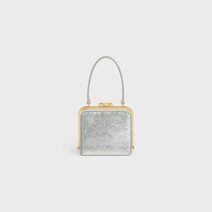 Minaudière CELINE Lana en piel de becerro gamuzada con strass Minaudière CELINE Lana en piel de becerro gamuzada con strass