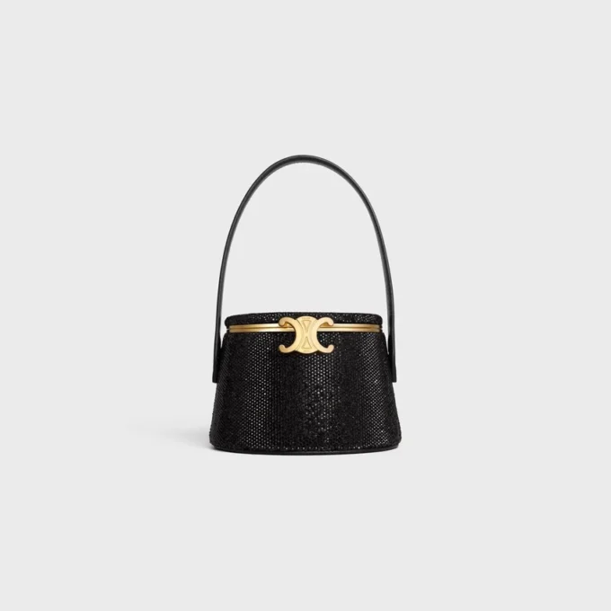 Minaudière CELINE Nina en piel de becerro de gamuza con strass Minaudière CELINE Nina en piel de becerro de gamuza con strass