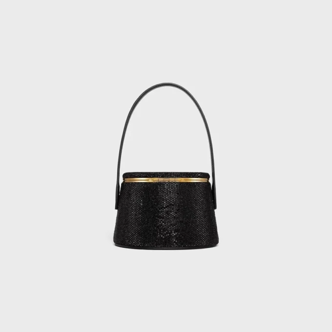 Minaudière CELINE Nina en piel de becerro de gamuza con strass Minaudière CELINE Nina en piel de becerro de gamuza con strass