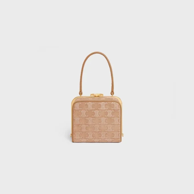 Minaudière Lana de CELINE en piel de becerro de gamuza con strass Triomphe Minaudière Lana de CELINE en piel de becerro de gamuza con strass Triomphe