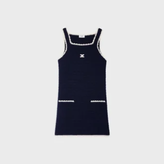 Mini vestido de algodón de ganchillo