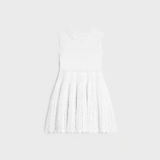 Mini vestido de croché de algodón
