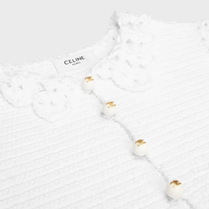 Mini vestido de croché de algodón Mini vestido de croché de algodón