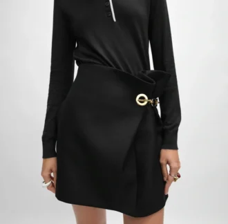 Minifalda de lana de mohair