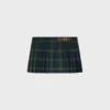 Minifalda tipo kilt de lana tartán Minifalda tipo kilt de lana tartán