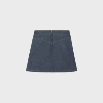 Minifalda Trapeze en denim lavado al natural Minifalda Trapeze en denim lavado al natural