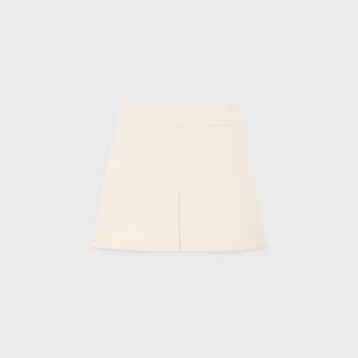 Minifalda Trapeze en gabardina de lana y seda