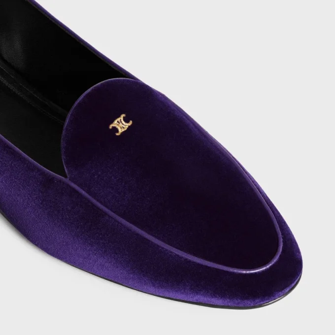 Mocasines Aura con Triomphe en terciopelo