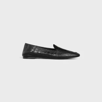 Mocasines Aura en piel de cordero con estampado de cocodrilo