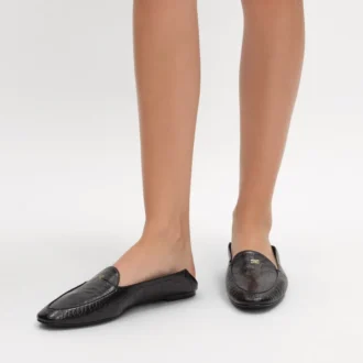 Mocasines Aura en piel de cordero con estampado de cocodrilo