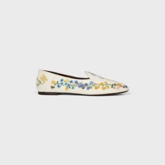 Mocasines Aura en terciopelo bordado con flores