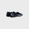 Mocasines Aura en terciopelo bordado estilo universitario Mocasines Aura en terciopelo bordado estilo universitario