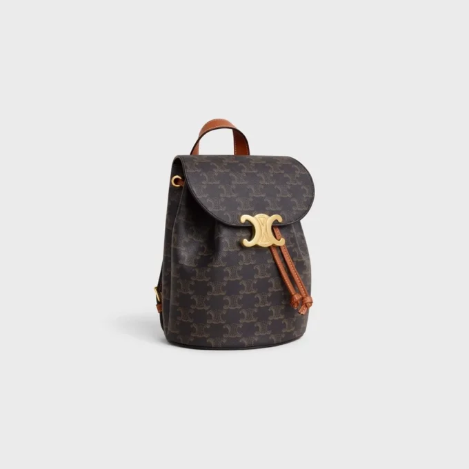 Mochila CELINE Bonnie en Triomphe Canvas y piel de becerro Mochila CELINE Bonnie en Triomphe Canvas y piel de becerro
