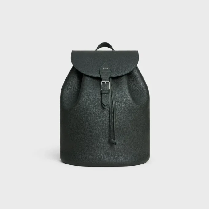 Mochila grande Folco en piel de becerro granulada