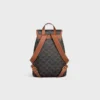 Mochila mediana Folco en Triomphe Canvas y piel de becerro Mochila mediana Folco en Triomphe Canvas y piel de becerro