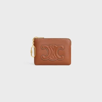 Monedero de piel de becerro lisa