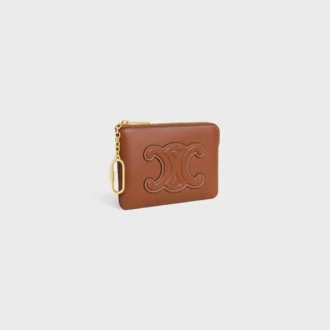 Monedero de piel de becerro lisa