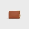 Monedero de piel de becerro lisa Monedero de piel de becerro lisa